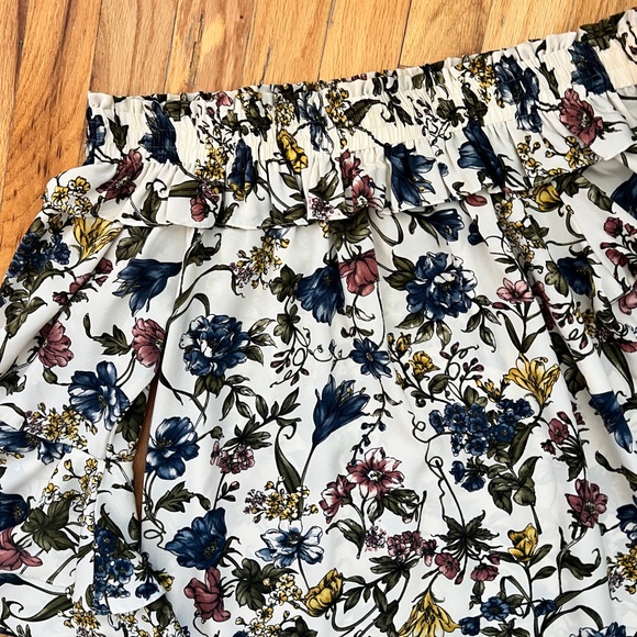 MISA Los Angeles Floral Off-Shoulder Mini Dress size large flutter bell sleeve - Picture 5 of 6